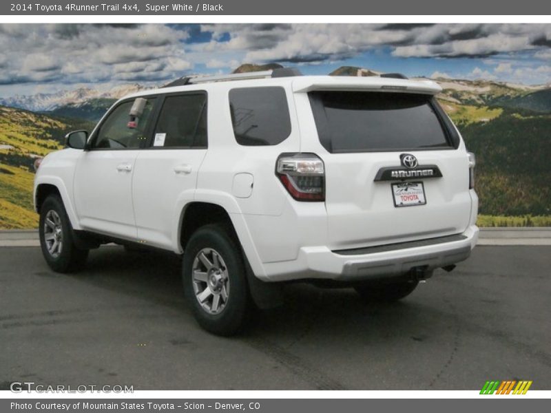 Super White / Black 2014 Toyota 4Runner Trail 4x4