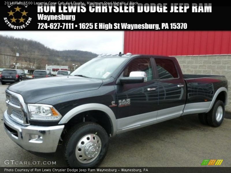Maximum Steel Metallic / Black 2014 Ram 3500 Laramie Crew Cab 4x4 Dually