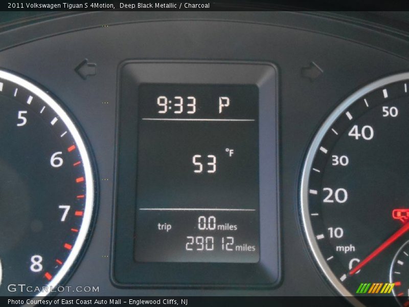 Deep Black Metallic / Charcoal 2011 Volkswagen Tiguan S 4Motion