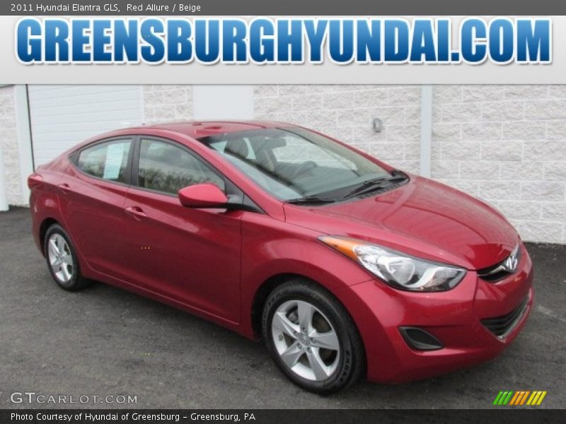 Red Allure / Beige 2011 Hyundai Elantra GLS