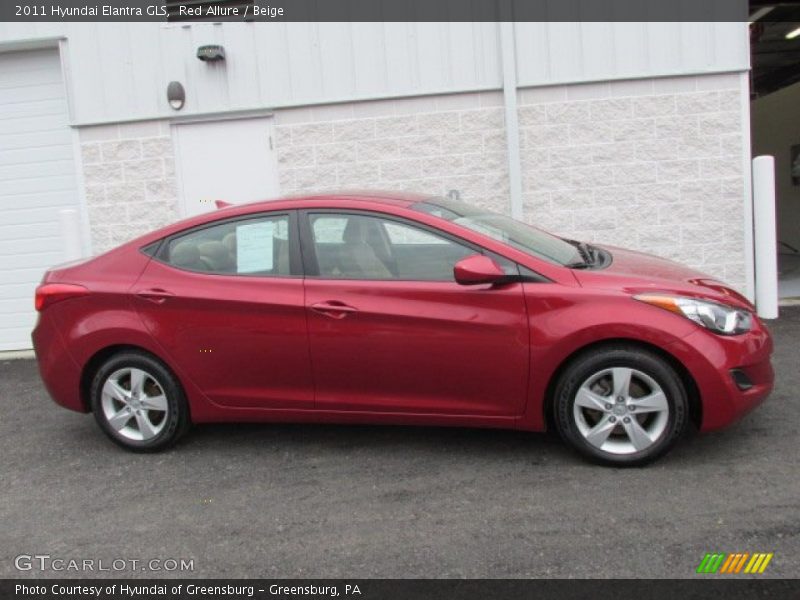 Red Allure / Beige 2011 Hyundai Elantra GLS