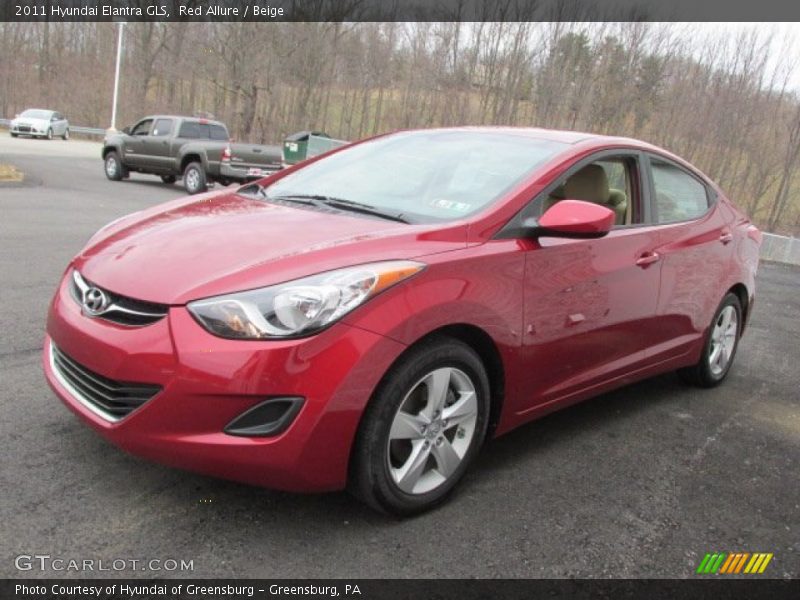 Red Allure / Beige 2011 Hyundai Elantra GLS