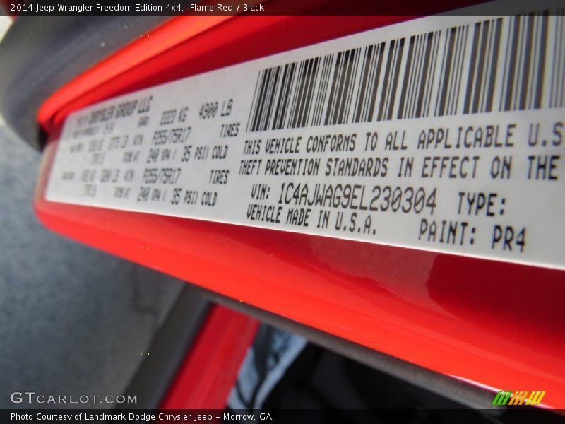 Flame Red / Black 2014 Jeep Wrangler Freedom Edition 4x4