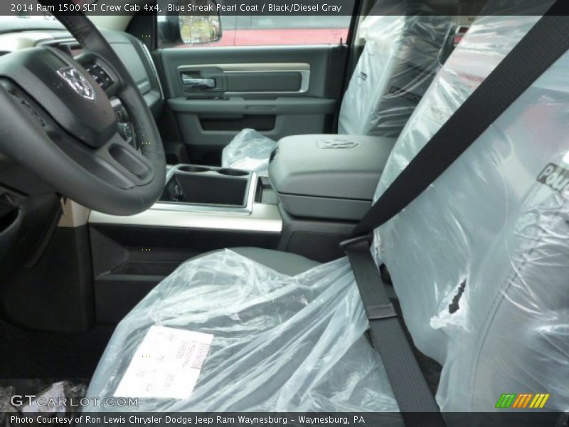 Blue Streak Pearl Coat / Black/Diesel Gray 2014 Ram 1500 SLT Crew Cab 4x4