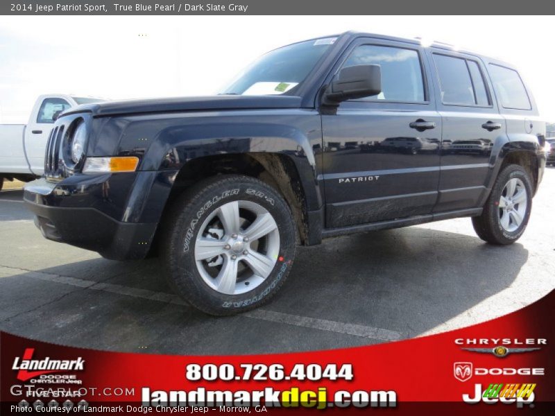 True Blue Pearl / Dark Slate Gray 2014 Jeep Patriot Sport