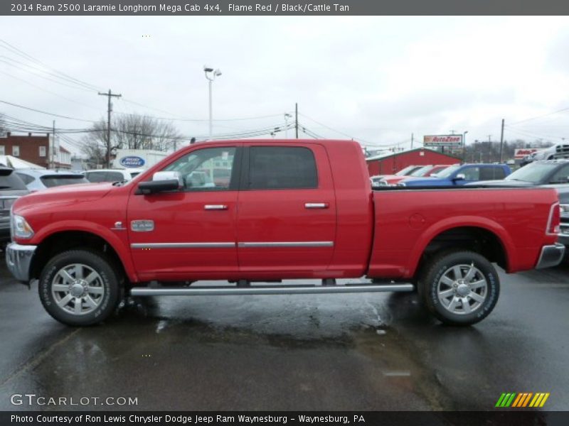 Flame Red / Black/Cattle Tan 2014 Ram 2500 Laramie Longhorn Mega Cab 4x4