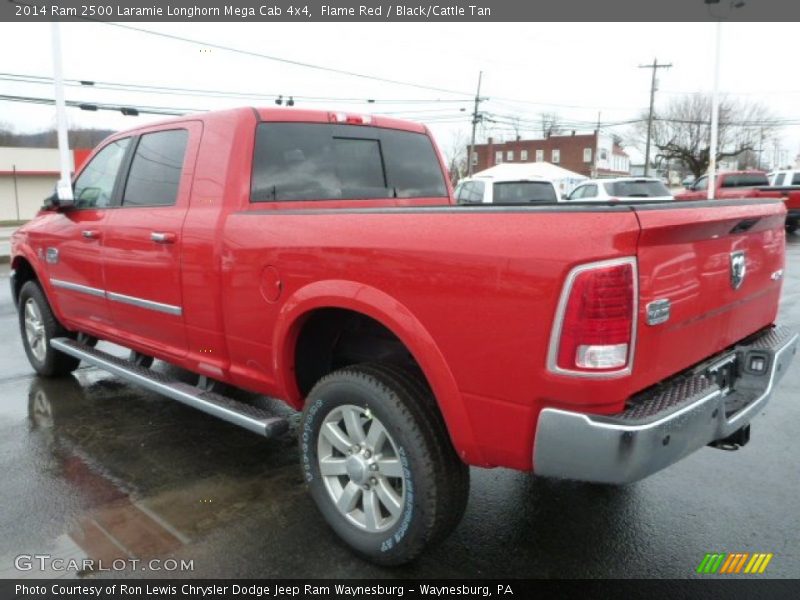 Flame Red / Black/Cattle Tan 2014 Ram 2500 Laramie Longhorn Mega Cab 4x4