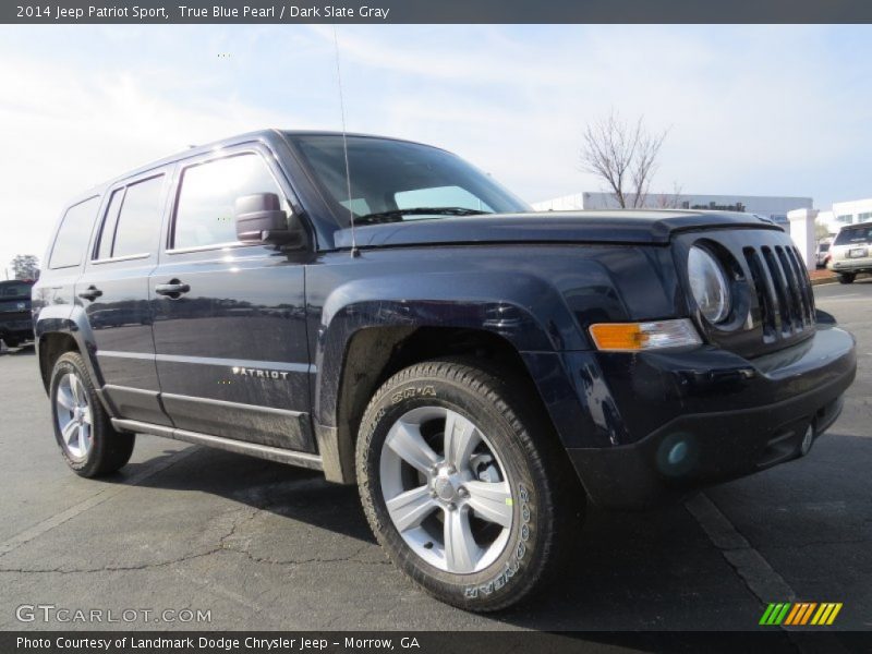 True Blue Pearl / Dark Slate Gray 2014 Jeep Patriot Sport