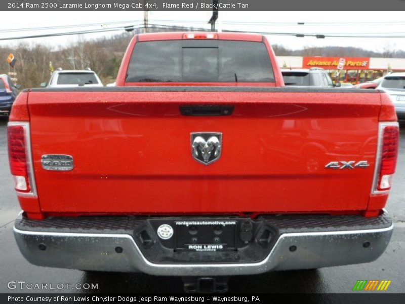 Flame Red / Black/Cattle Tan 2014 Ram 2500 Laramie Longhorn Mega Cab 4x4