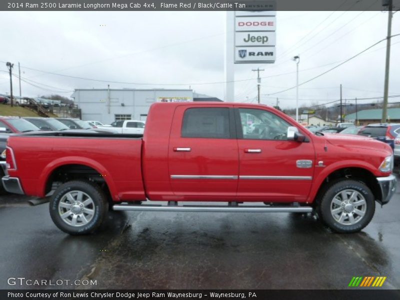 Flame Red / Black/Cattle Tan 2014 Ram 2500 Laramie Longhorn Mega Cab 4x4