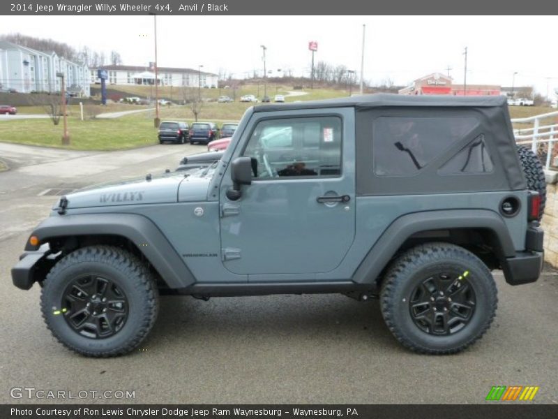 Anvil / Black 2014 Jeep Wrangler Willys Wheeler 4x4