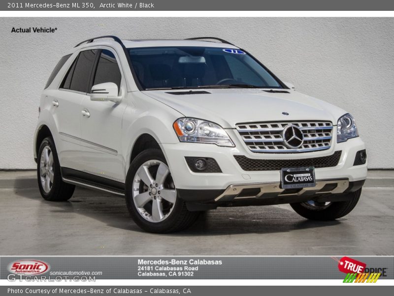 Arctic White / Black 2011 Mercedes-Benz ML 350