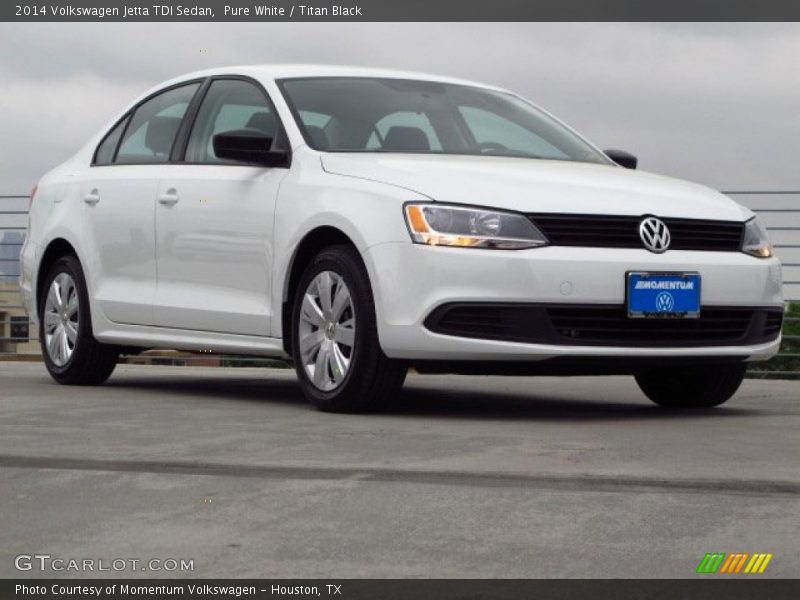 Pure White / Titan Black 2014 Volkswagen Jetta TDI Sedan