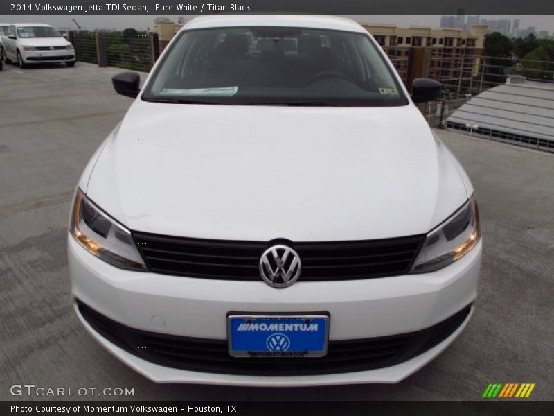 Pure White / Titan Black 2014 Volkswagen Jetta TDI Sedan