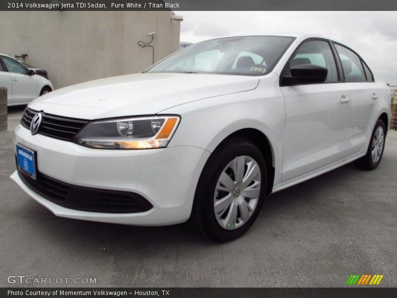 Pure White / Titan Black 2014 Volkswagen Jetta TDI Sedan