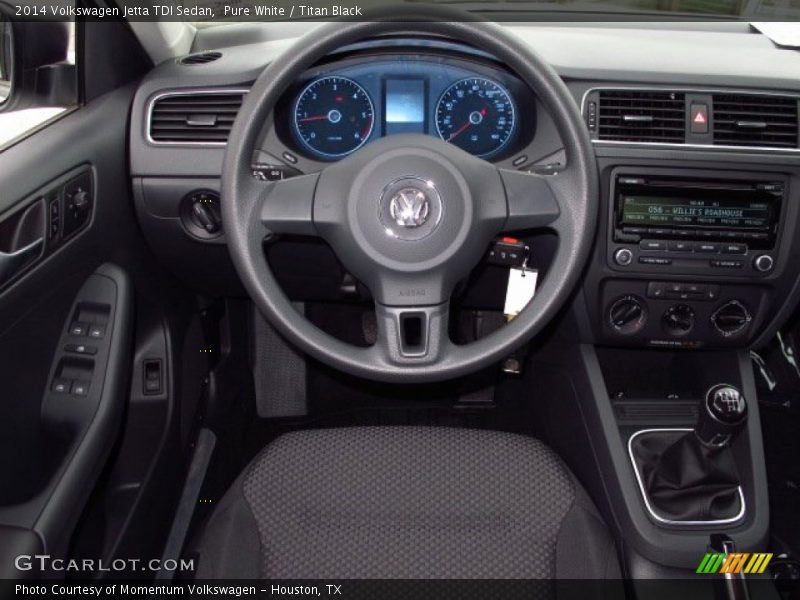 Pure White / Titan Black 2014 Volkswagen Jetta TDI Sedan