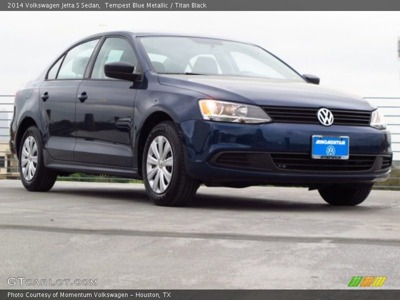 Tempest Blue Metallic / Titan Black 2014 Volkswagen Jetta S Sedan