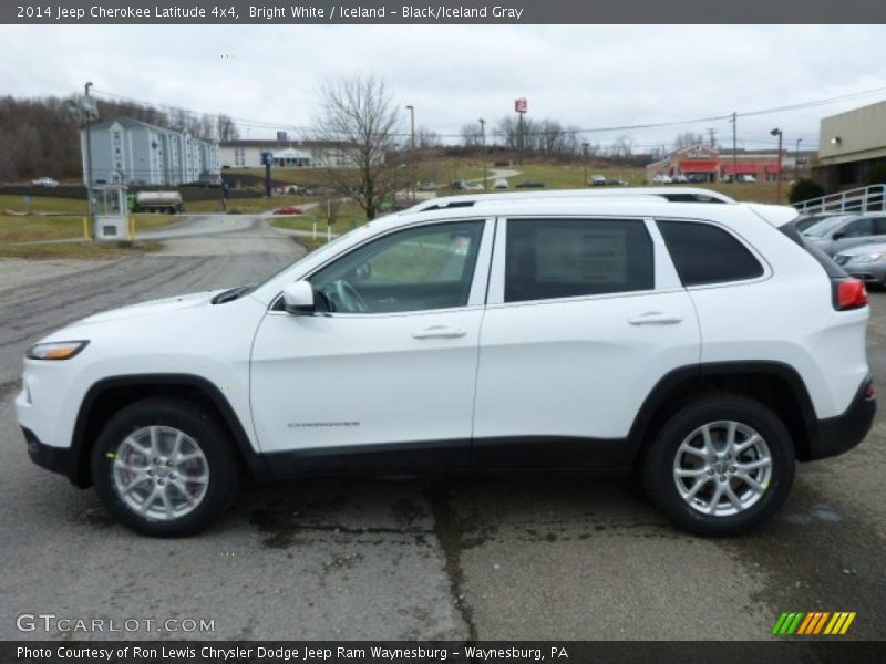Bright White / Iceland - Black/Iceland Gray 2014 Jeep Cherokee Latitude 4x4