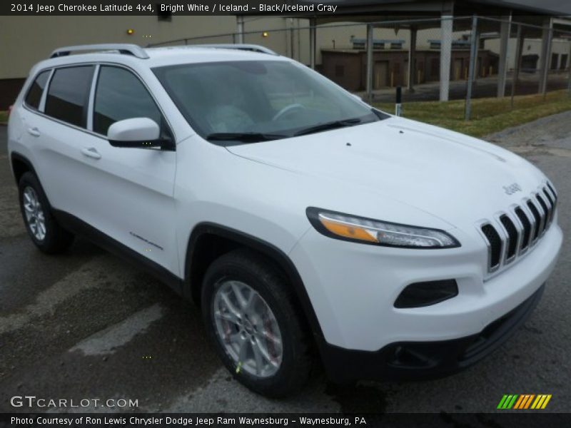 Bright White / Iceland - Black/Iceland Gray 2014 Jeep Cherokee Latitude 4x4