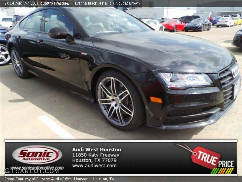 Havanna Black Metallic / Nougat Brown 2014 Audi A7 3.0T quattro Prestige