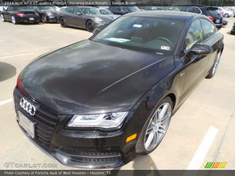 Havanna Black Metallic / Nougat Brown 2014 Audi A7 3.0T quattro Prestige