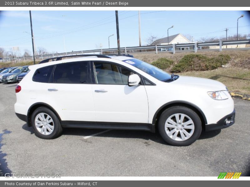 Satin White Pearl / Desert Beige 2013 Subaru Tribeca 3.6R Limited