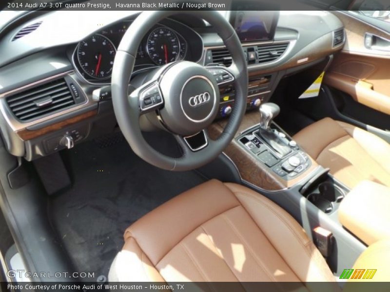 Havanna Black Metallic / Nougat Brown 2014 Audi A7 3.0T quattro Prestige