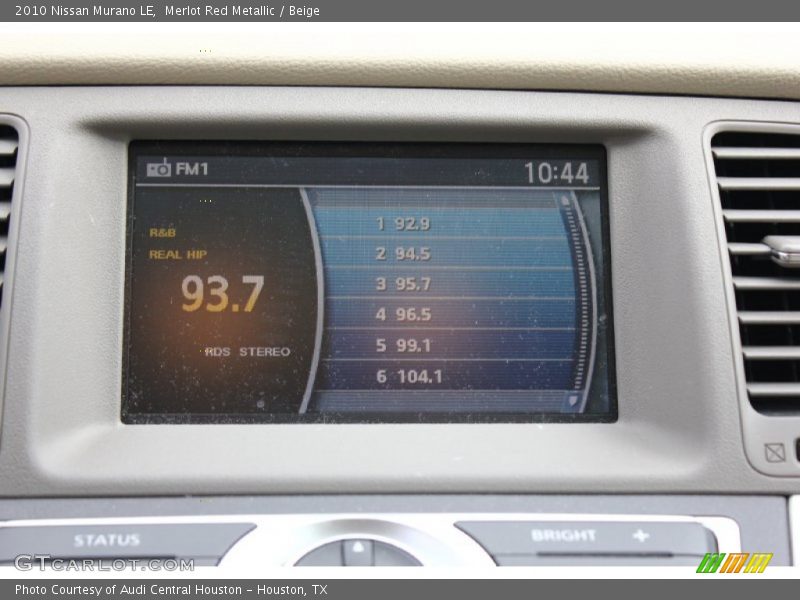 Merlot Red Metallic / Beige 2010 Nissan Murano LE