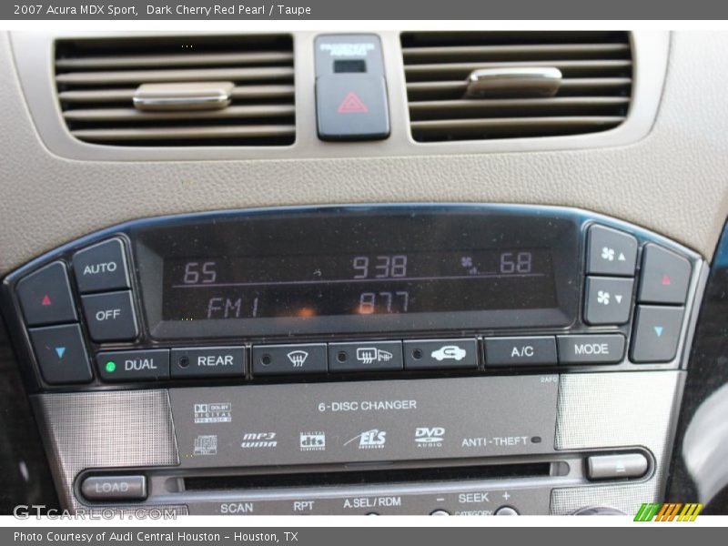 Controls of 2007 MDX Sport