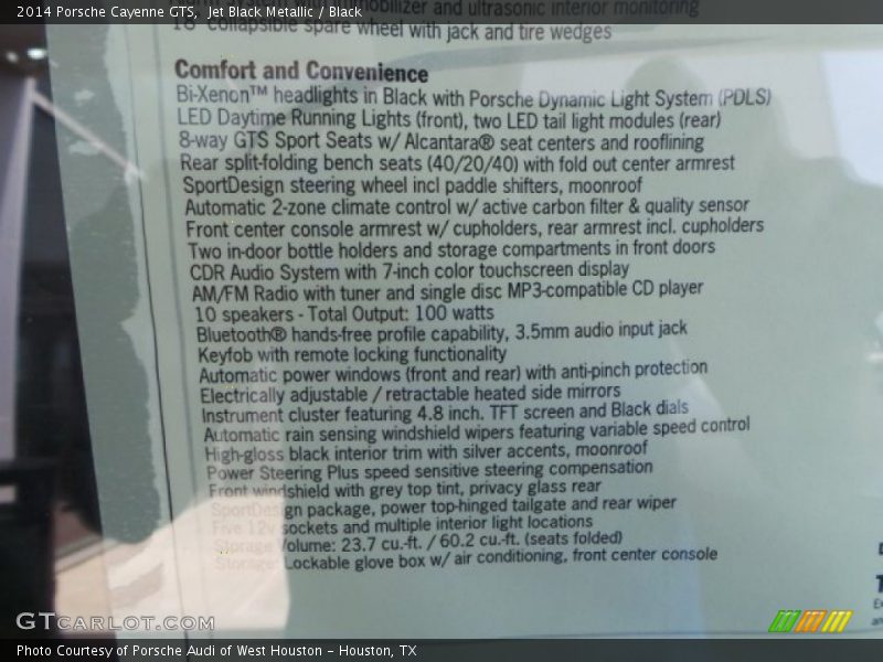 Jet Black Metallic / Black 2014 Porsche Cayenne GTS