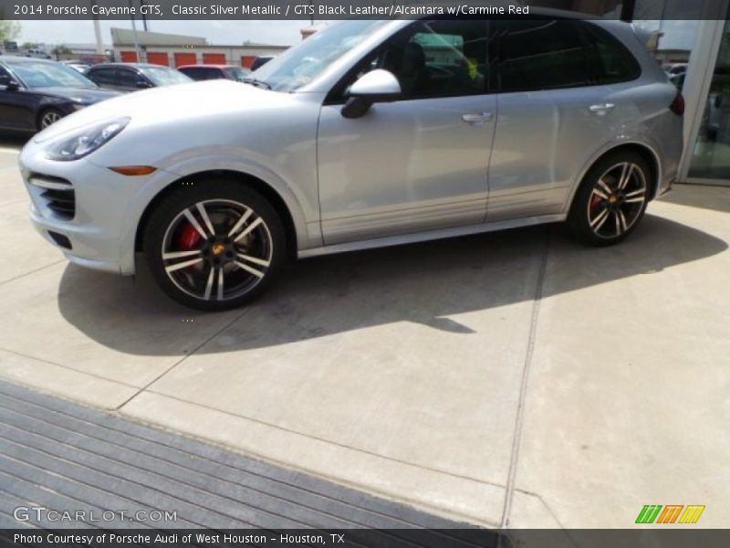 Classic Silver Metallic / GTS Black Leather/Alcantara w/Carmine Red 2014 Porsche Cayenne GTS