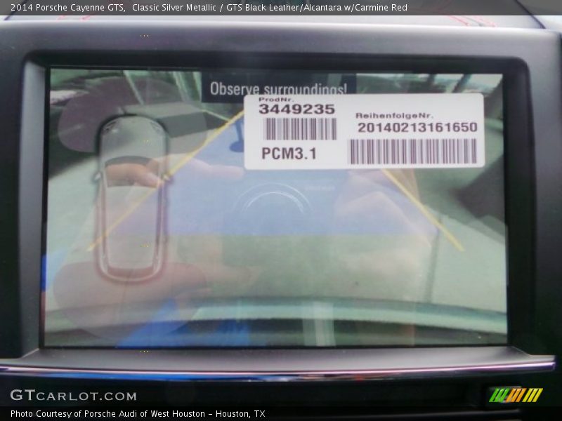 Classic Silver Metallic / GTS Black Leather/Alcantara w/Carmine Red 2014 Porsche Cayenne GTS
