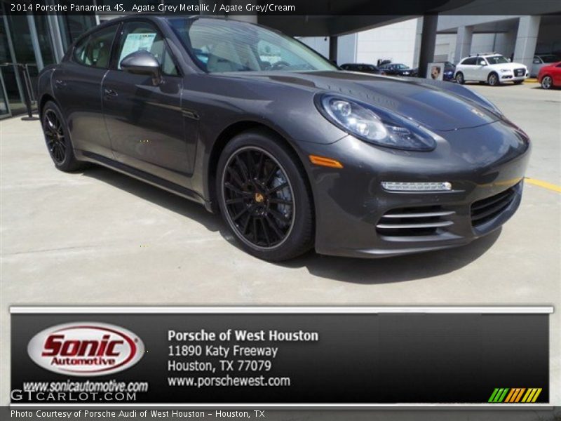 Agate Grey Metallic / Agate Grey/Cream 2014 Porsche Panamera 4S