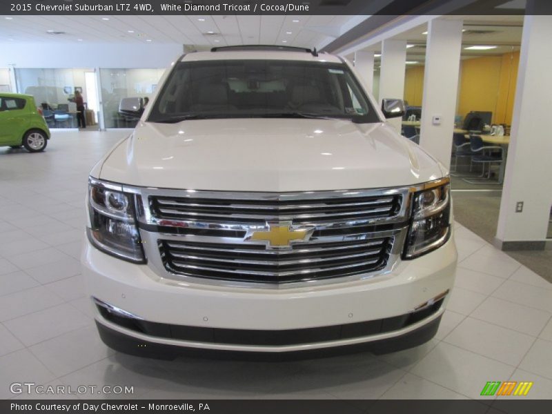 White Diamond Tricoat / Cocoa/Dune 2015 Chevrolet Suburban LTZ 4WD