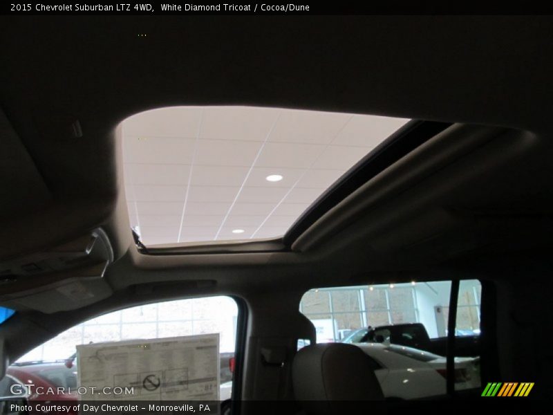 White Diamond Tricoat / Cocoa/Dune 2015 Chevrolet Suburban LTZ 4WD