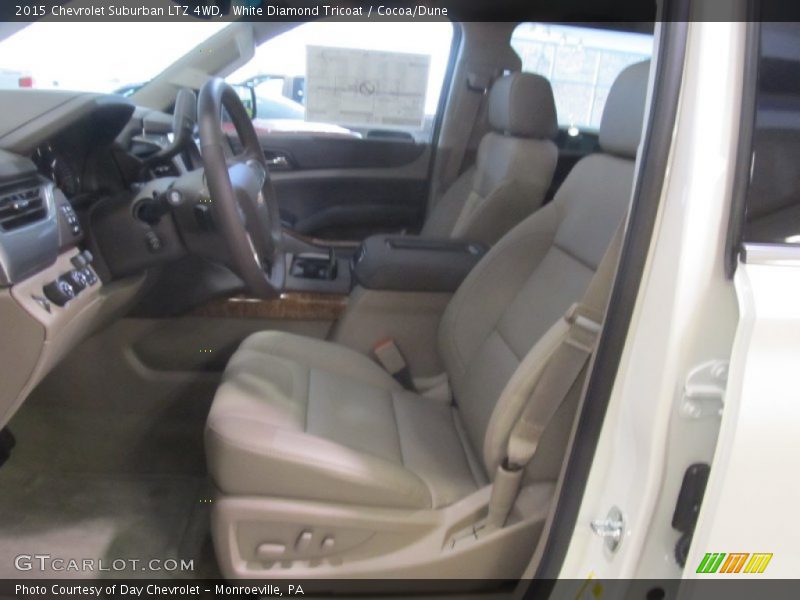 White Diamond Tricoat / Cocoa/Dune 2015 Chevrolet Suburban LTZ 4WD