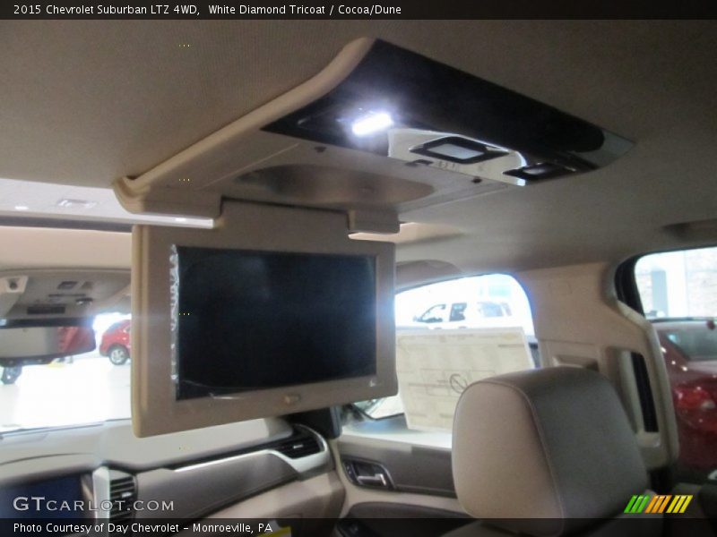 White Diamond Tricoat / Cocoa/Dune 2015 Chevrolet Suburban LTZ 4WD