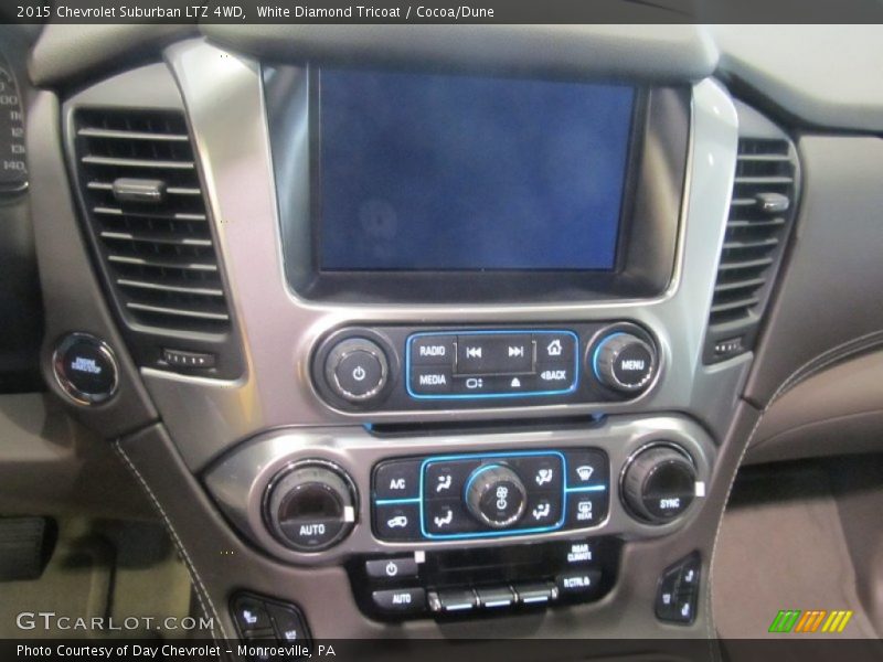 White Diamond Tricoat / Cocoa/Dune 2015 Chevrolet Suburban LTZ 4WD