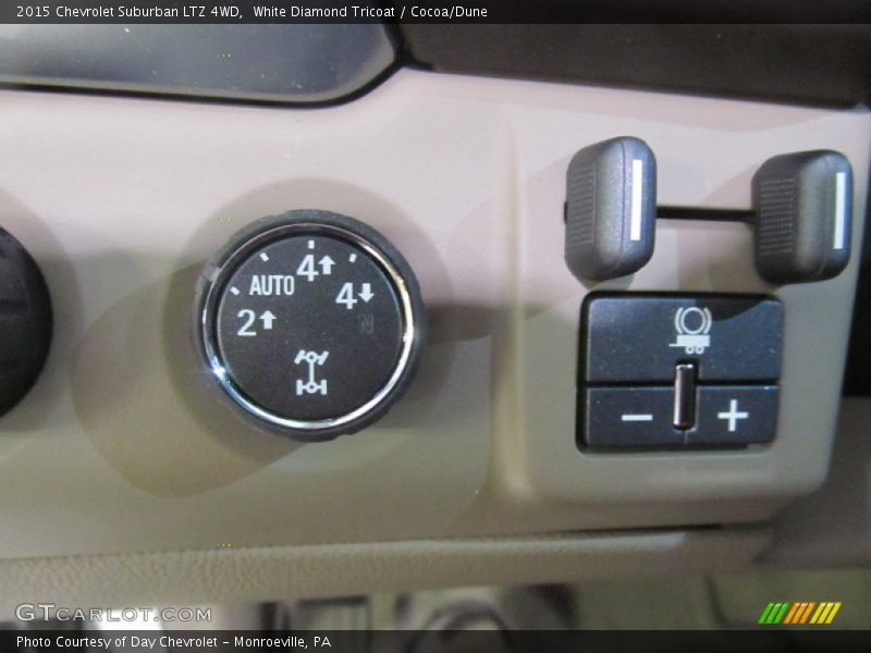 White Diamond Tricoat / Cocoa/Dune 2015 Chevrolet Suburban LTZ 4WD