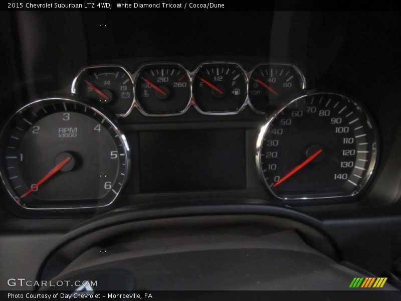 White Diamond Tricoat / Cocoa/Dune 2015 Chevrolet Suburban LTZ 4WD