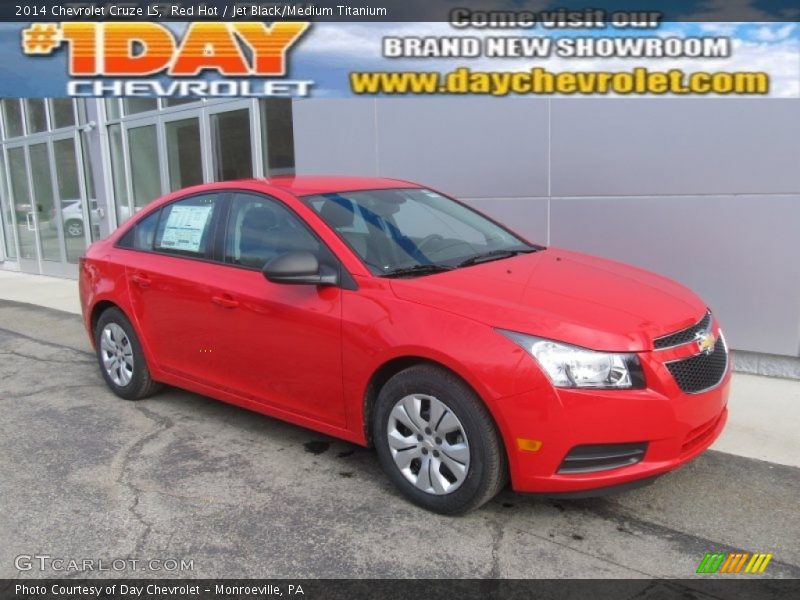 Red Hot / Jet Black/Medium Titanium 2014 Chevrolet Cruze LS