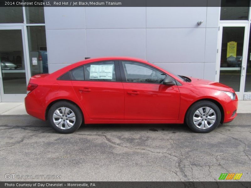 Red Hot / Jet Black/Medium Titanium 2014 Chevrolet Cruze LS