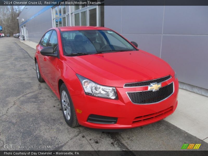 Red Hot / Jet Black/Medium Titanium 2014 Chevrolet Cruze LS