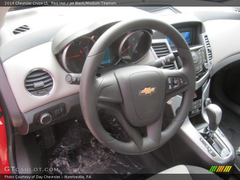 Red Hot / Jet Black/Medium Titanium 2014 Chevrolet Cruze LS