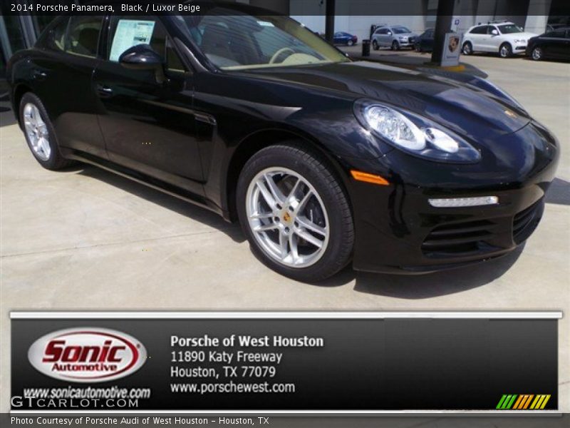 Black / Luxor Beige 2014 Porsche Panamera
