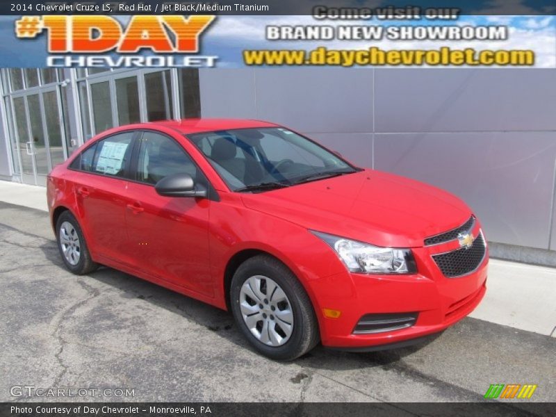 Red Hot / Jet Black/Medium Titanium 2014 Chevrolet Cruze LS