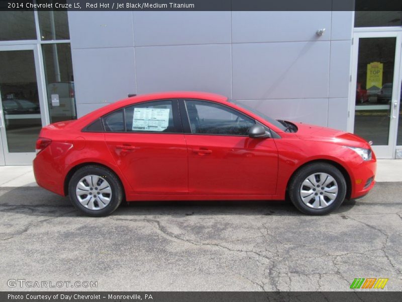 Red Hot / Jet Black/Medium Titanium 2014 Chevrolet Cruze LS