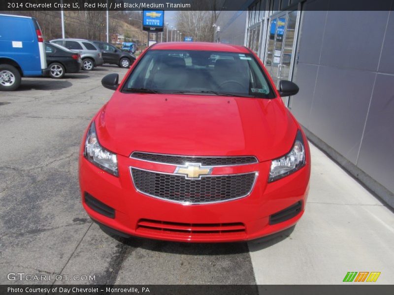 Red Hot / Jet Black/Medium Titanium 2014 Chevrolet Cruze LS