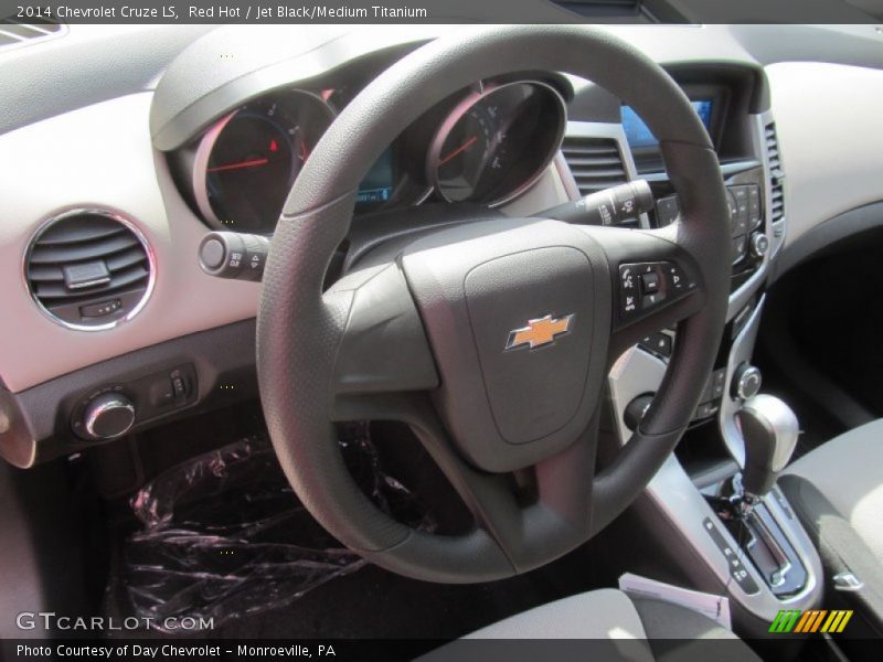 Red Hot / Jet Black/Medium Titanium 2014 Chevrolet Cruze LS