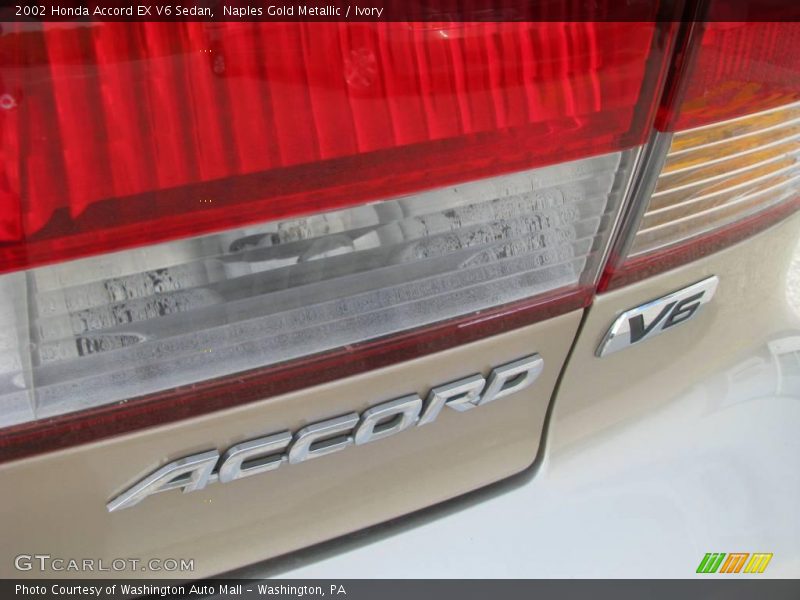 Naples Gold Metallic / Ivory 2002 Honda Accord EX V6 Sedan